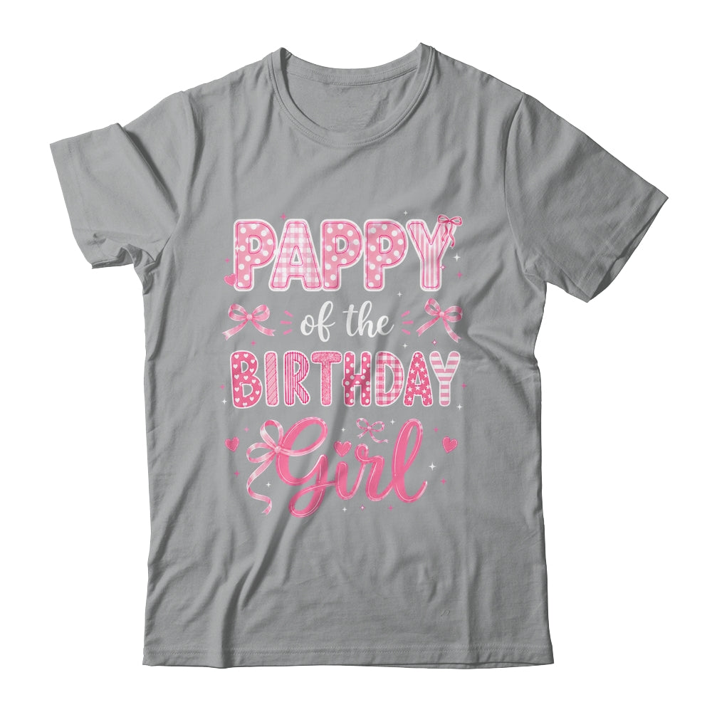 Pappy Of The Birthday Girl Matching Pink Coquette Bow Shirt & Hoodie | teecentury