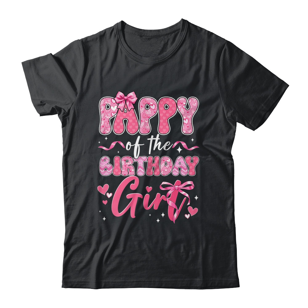 Pappy Of The Birthday Girl Pink Coquette Bow Family Shirt & Hoodie | teecentury
