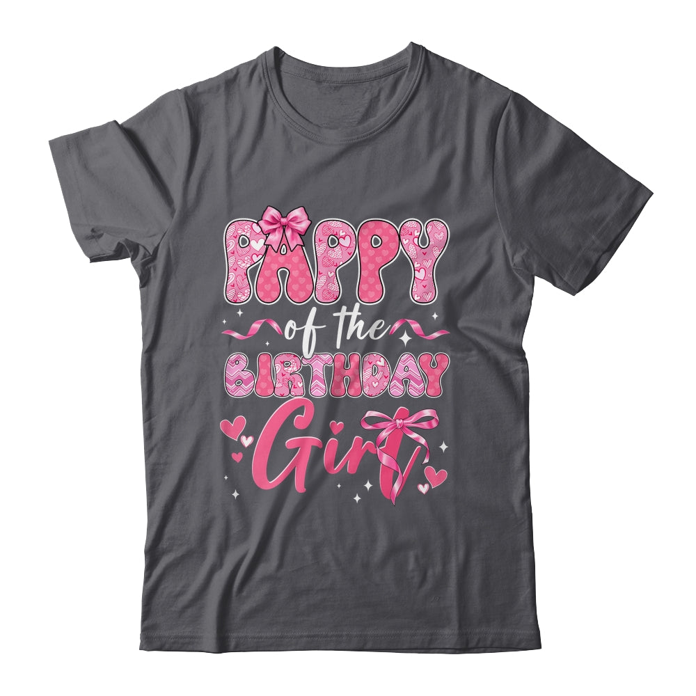 Pappy Of The Birthday Girl Pink Coquette Bow Family Shirt & Hoodie | teecentury