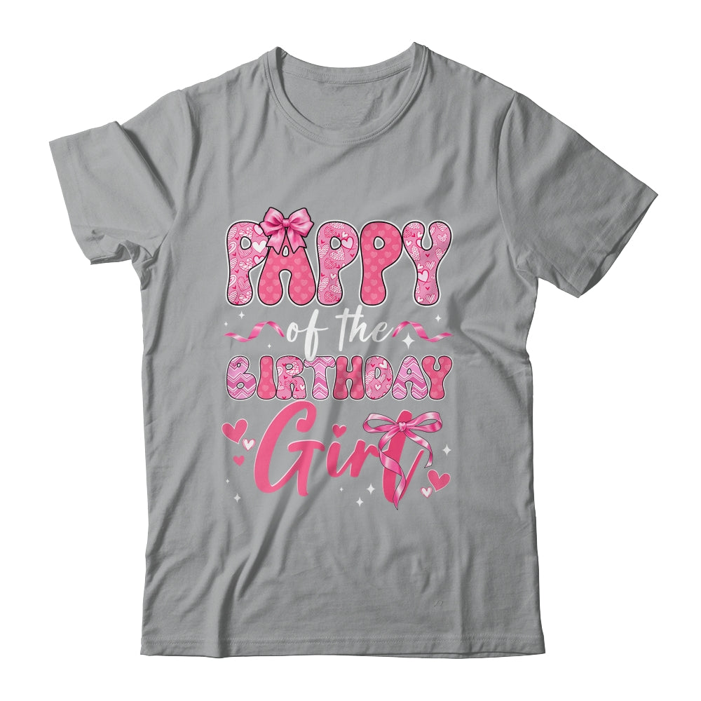 Pappy Of The Birthday Girl Pink Coquette Bow Family Shirt & Hoodie | teecentury