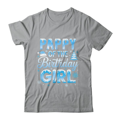 Pappy Of The Birthday Girl Snowflakes Winter Family Matching Shirt & Hoodie | teecentury