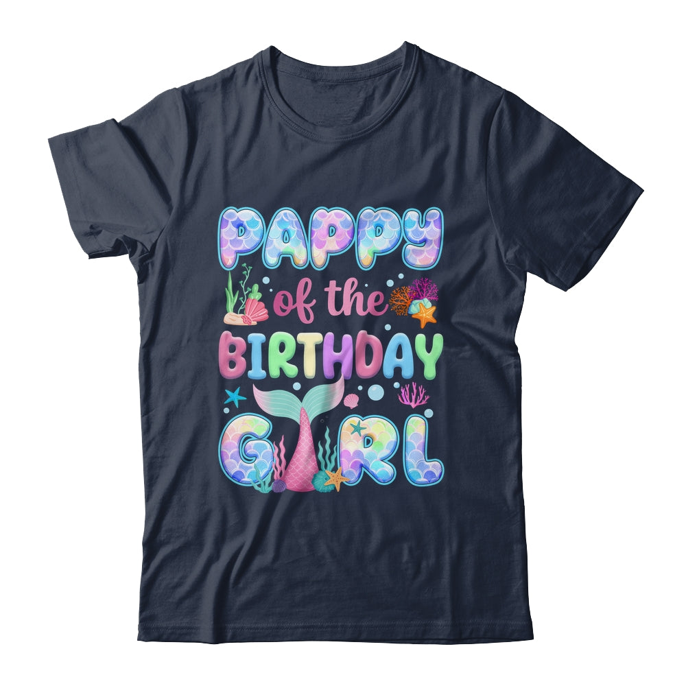 Pappy Of The Birthday Mermaid Girl Family Matching Party Shirt & Hoodie | teecentury