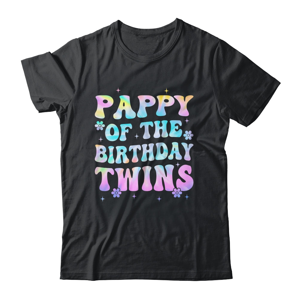 Pappy Of The Birthday Twins Girls Kids Party Retro Bday Shirt & Hoodie | teecentury