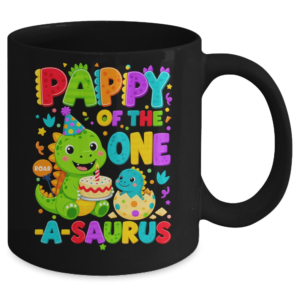 Pappy Of The One-A-Saurus 1St Birthday Boy T-Rex Dinosaur Mug | teecentury