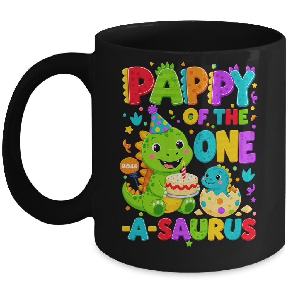Pappy Of The One-A-Saurus 1St Birthday Boy T-Rex Dinosaur Mug | teecentury