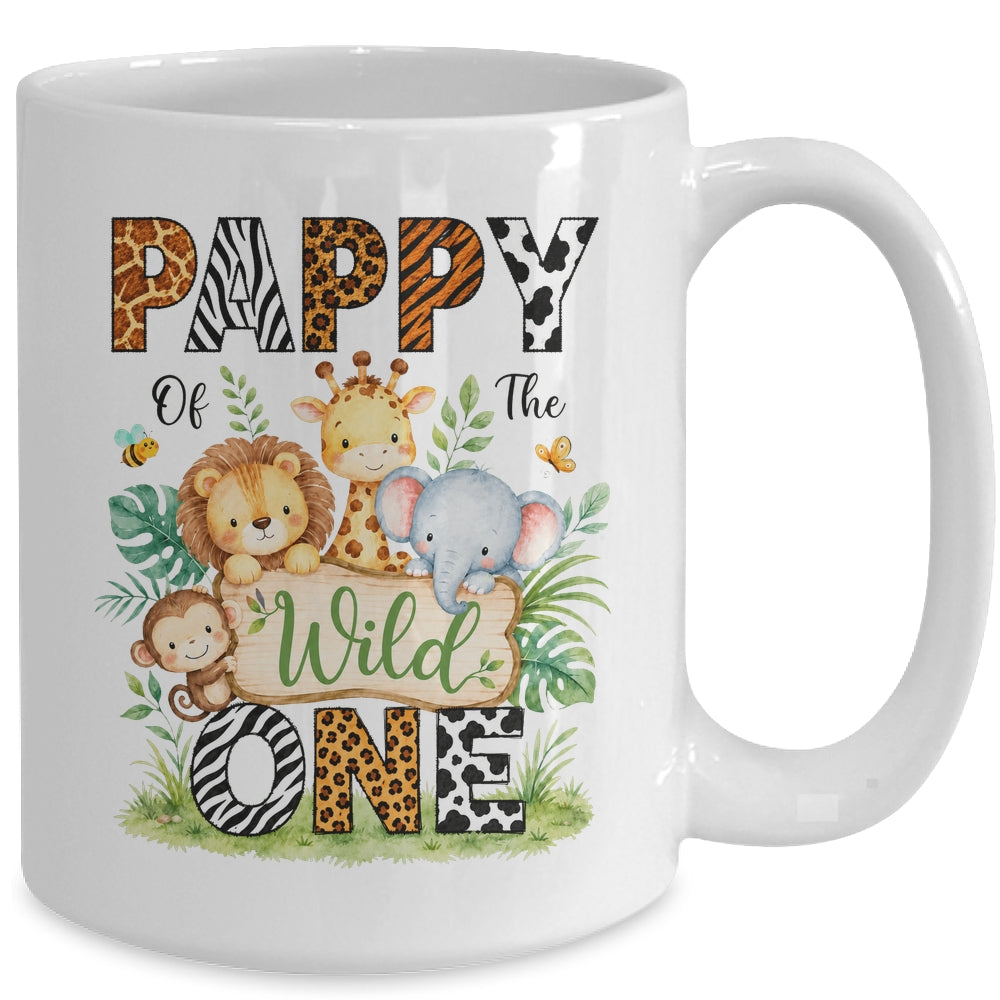 Pappy Of The Wild One First Birthday Boy Jungle Safari Mug | teecentury