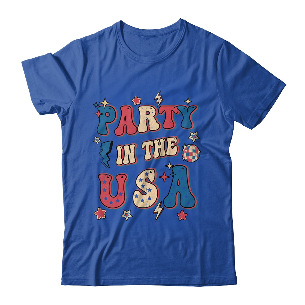 Party In The USA 4th Of July Independence Day USA Groovy Shirt & Tank Top | teecentury
