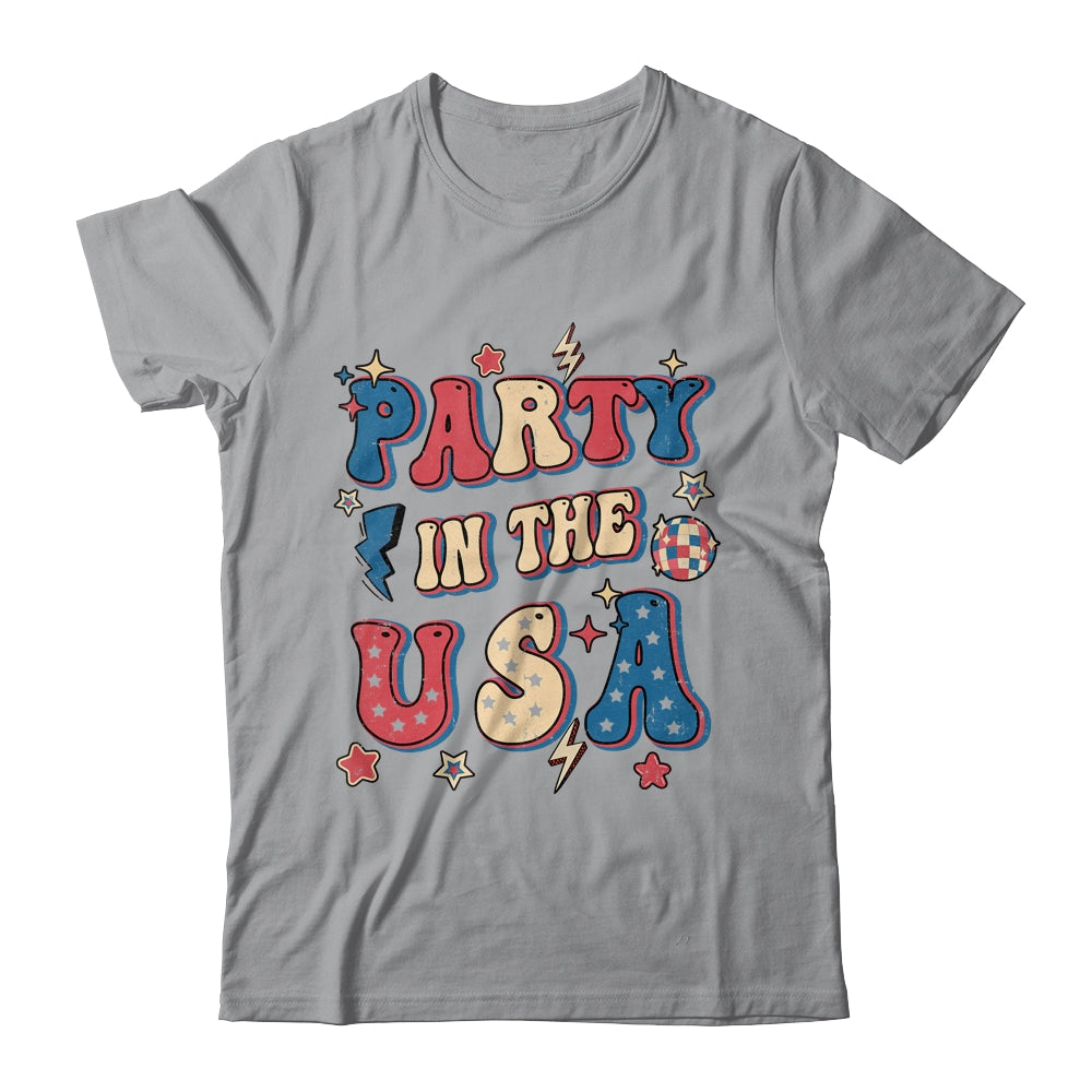 Party In The USA 4th Of July Independence Day USA Groovy Shirt & Tank Top | teecentury