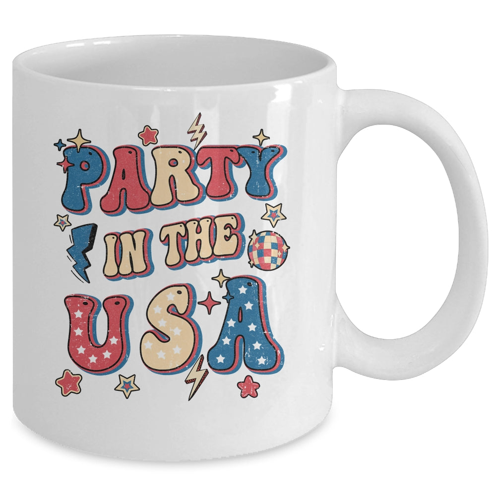 Party In The USA 4th Of July Independence Day USA Groovy Mug | teecentury
