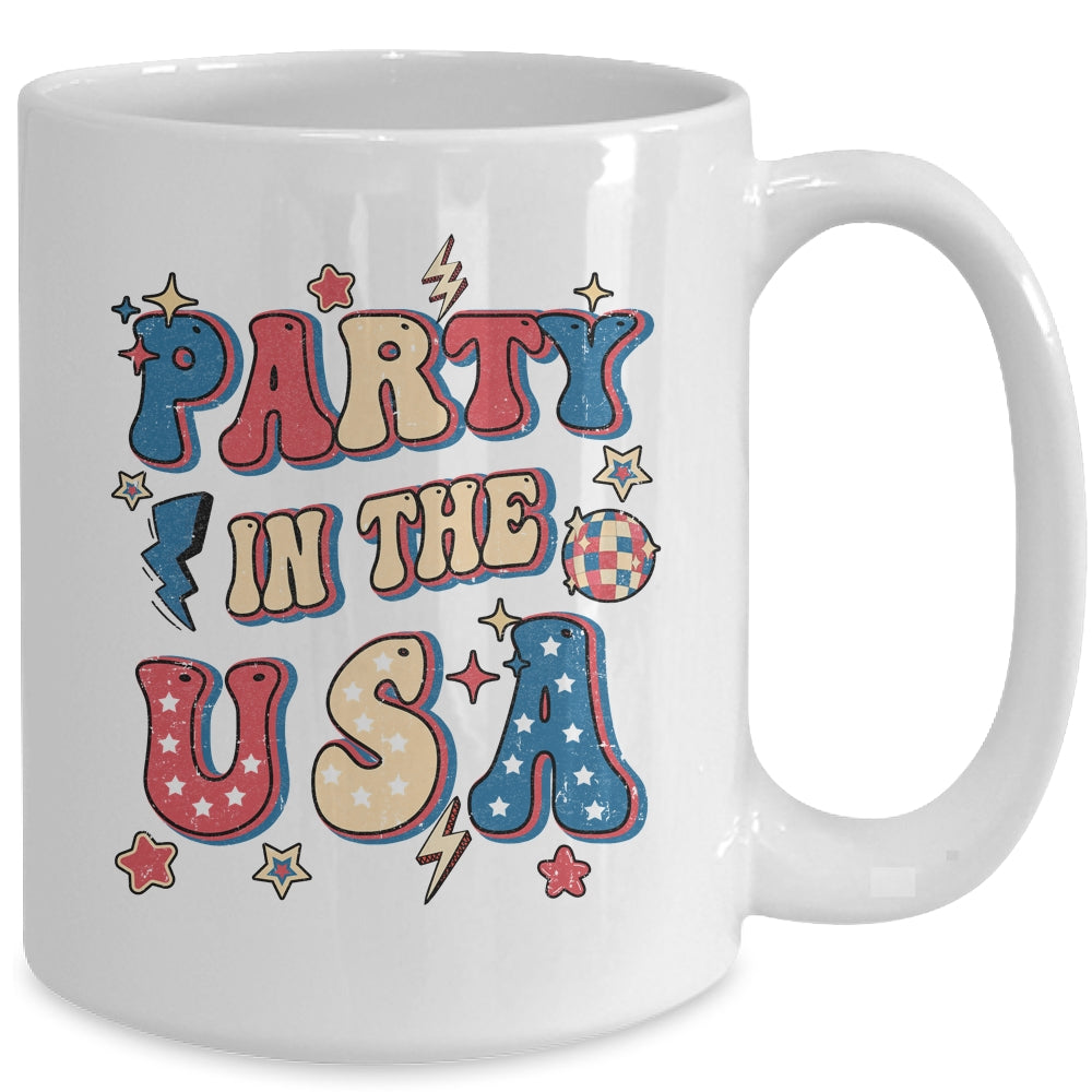 Party In The USA 4th Of July Independence Day USA Groovy Mug | teecentury