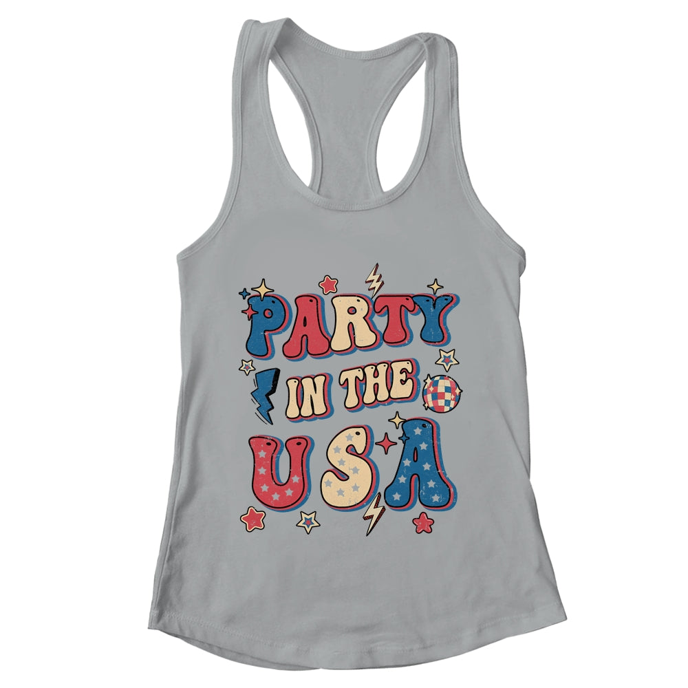 Party In The USA 4th Of July Independence Day USA Groovy Shirt & Tank Top | teecentury