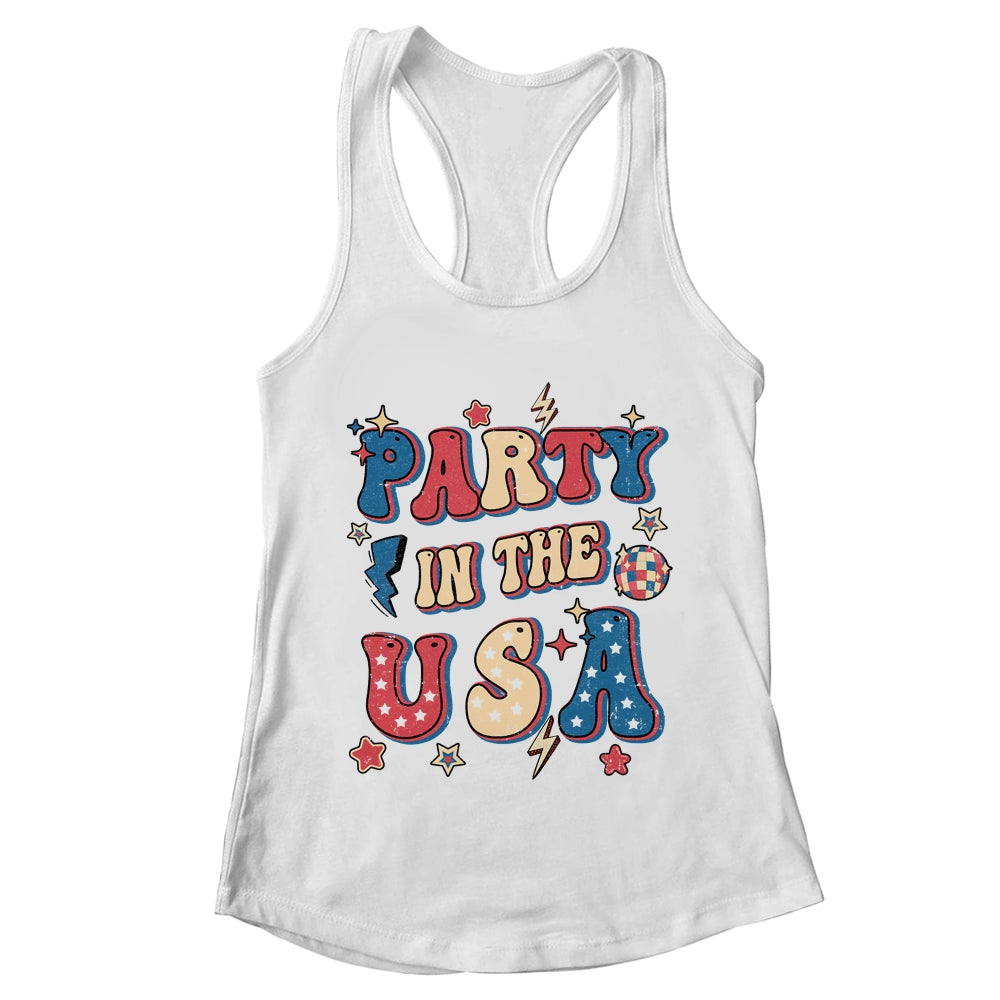 Party In The USA 4th Of July Independence Day USA Groovy Shirt & Tank Top | teecentury