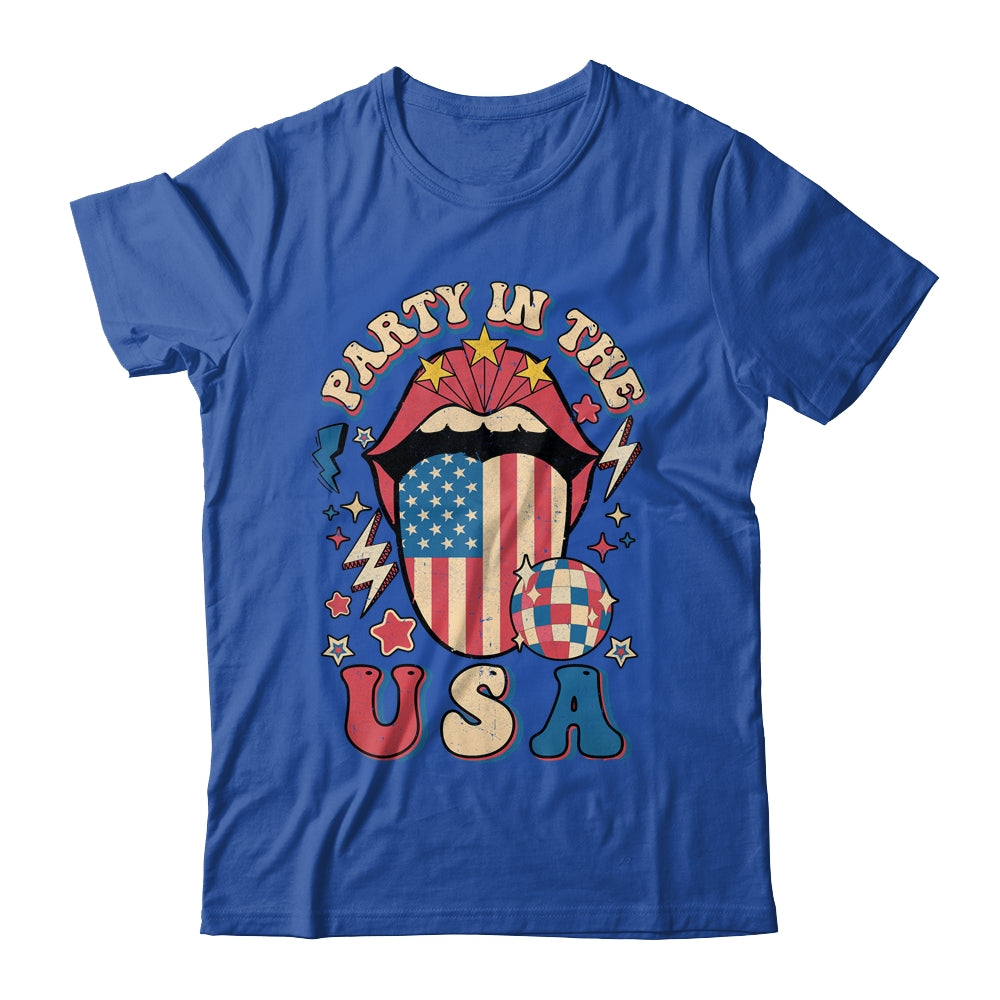 Party In The USA Retro America 4th Of July Women Girl Shirt & Tank Top | teecentury