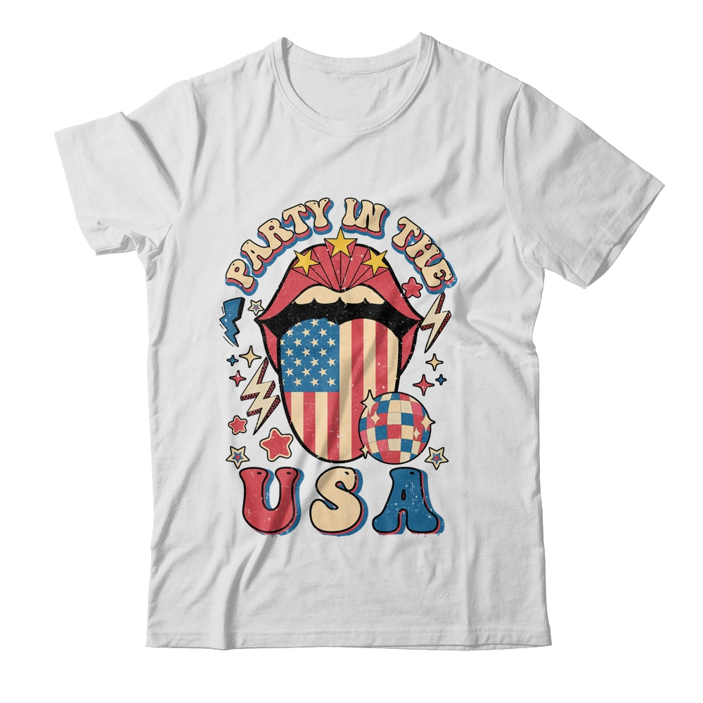 Party In The USA Retro America 4th Of July Women Girl Shirt & Tank Top | teecentury