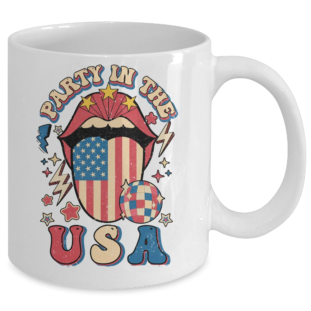 Party In The USA Retro America 4th Of July Women Girl Mug | teecentury