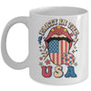 Party In The USA Retro America 4th Of July Women Girl Mug | teecentury