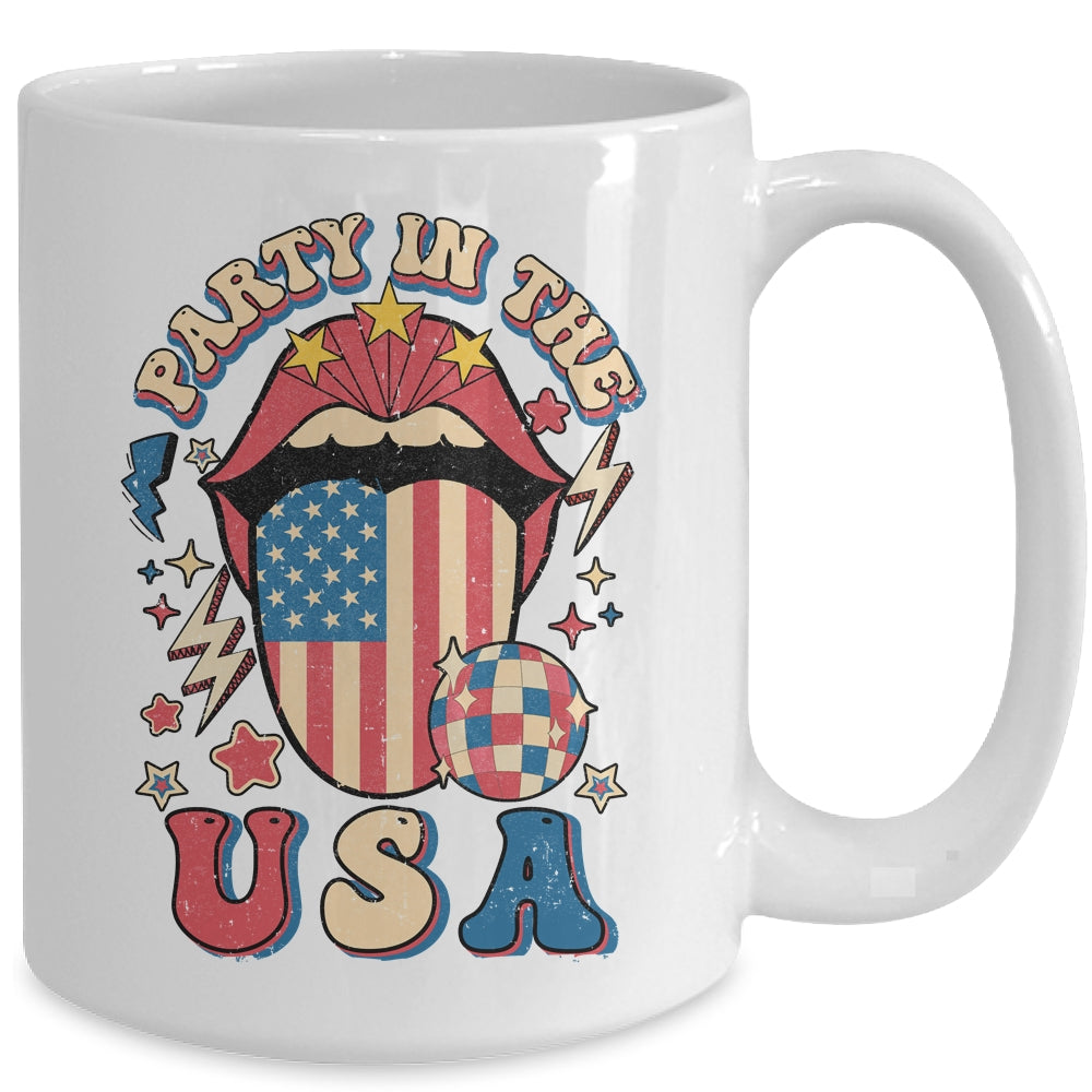 Party In The USA Retro America 4th Of July Women Girl Mug | teecentury
