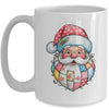 Patchwork Santa Claus Merry Christmas Retro Santa Preppy Mug | teecentury