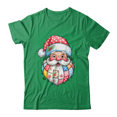 Patchwork Santa Claus Merry Christmas Retro Santa Preppy Shirt & Sweatshirt | teecentury
