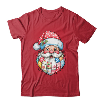 Patchwork Santa Claus Merry Christmas Retro Santa Preppy Shirt & Sweatshirt | teecentury