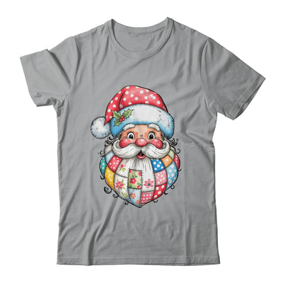Patchwork Santa Claus Merry Christmas Retro Santa Preppy Shirt & Sweatshirt | teecentury