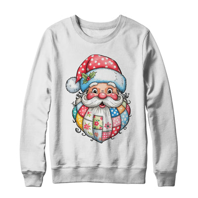 Patchwork Santa Claus Merry Christmas Retro Santa Preppy Shirt & Sweatshirt | teecentury