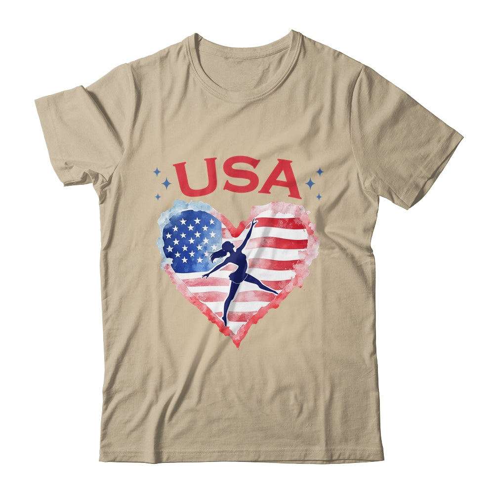 Patriotic American Flag Gymnastics Design For USA Gymnasts Shirt & Tank Top | teecentury
