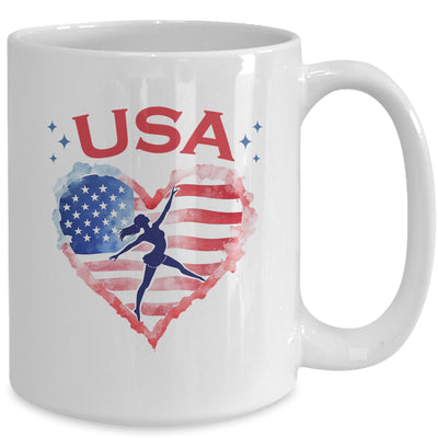 Patriotic American Flag Gymnastics Design For USA Gymnasts Mug | teecentury