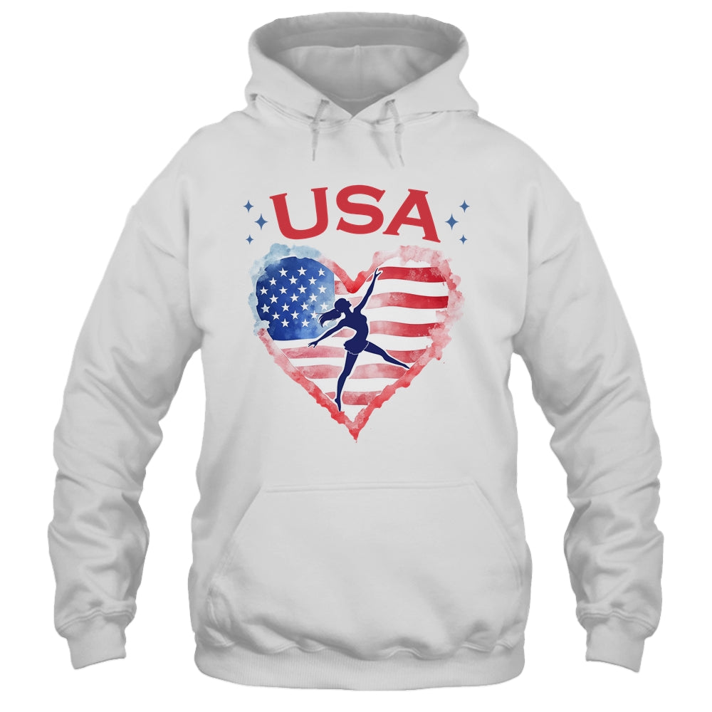 Patriotic American Flag Gymnastics Design For USA Gymnasts Shirt & Tank Top | teecentury