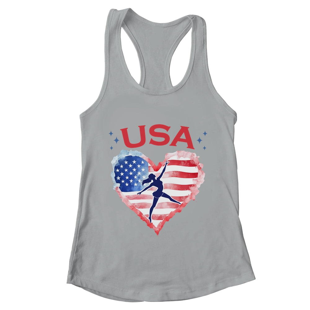 Patriotic American Flag Gymnastics Design For USA Gymnasts Shirt & Tank Top | teecentury