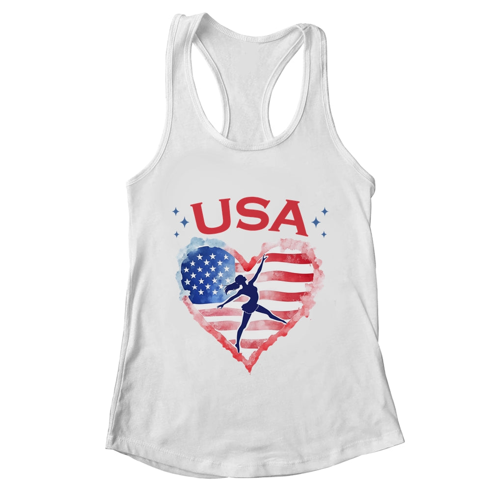 Patriotic American Flag Gymnastics Design For USA Gymnasts Shirt & Tank Top | teecentury