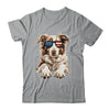 Patriotic Australian Shepherd Dog USA Flag 4th Of July Shirt & Tank Top | teecentury