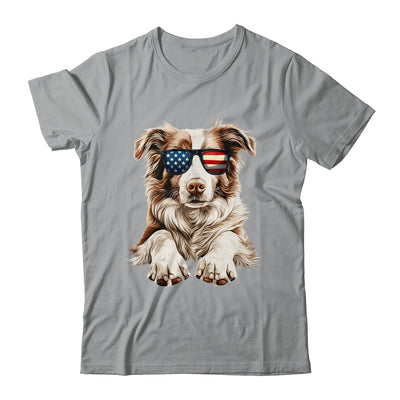 Patriotic Australian Shepherd Dog USA Flag 4th Of July Shirt & Tank Top | teecentury