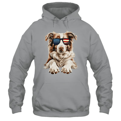 Patriotic Australian Shepherd Dog USA Flag 4th Of July Shirt & Tank Top | teecentury