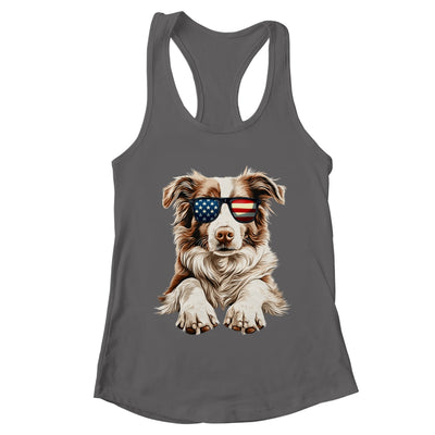 Patriotic Australian Shepherd Dog USA Flag 4th Of July Shirt & Tank Top | teecentury