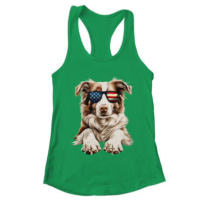 Patriotic Australian Shepherd Dog USA Flag 4th Of July Shirt & Tank Top | teecentury