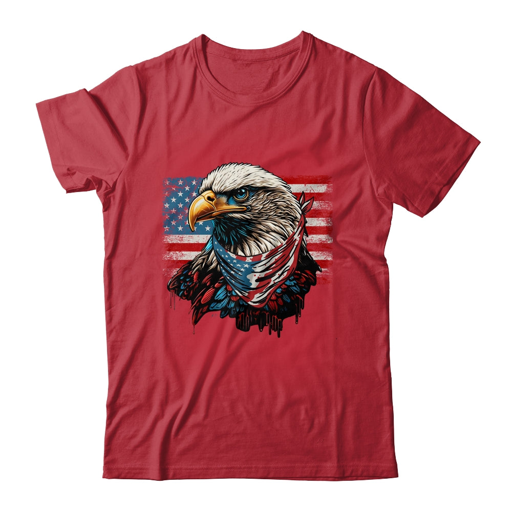 Patriotic Bald Eagle 4th Of July Men USA American Flag Shirt & Hoodie | teecentury