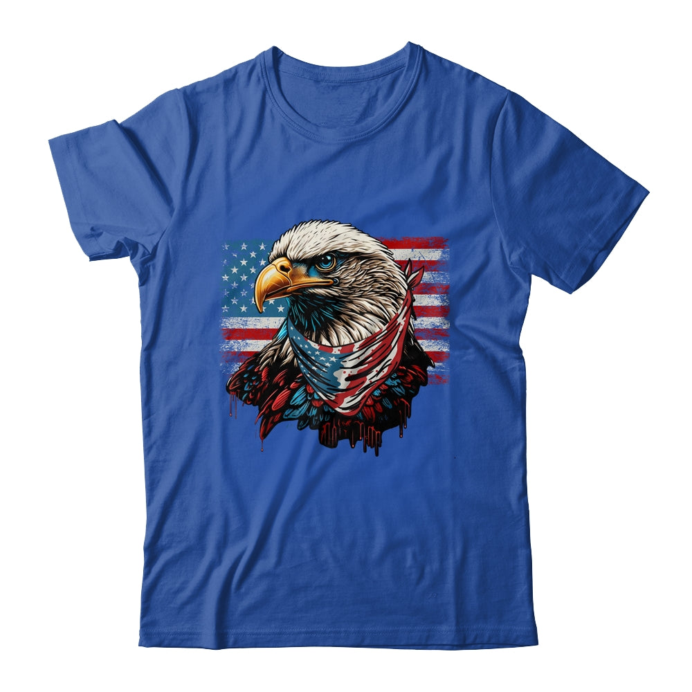 Patriotic Bald Eagle 4th Of July Men USA American Flag Shirt & Hoodie | teecentury