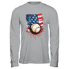 Patriotic Baseball 4th Of July Men Boys USA American Flag Shirt & Hoodie | teecentury