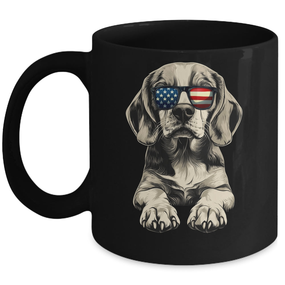 Patriotic Beagle Dog USA Flag 4th Of July Mug | teecentury
