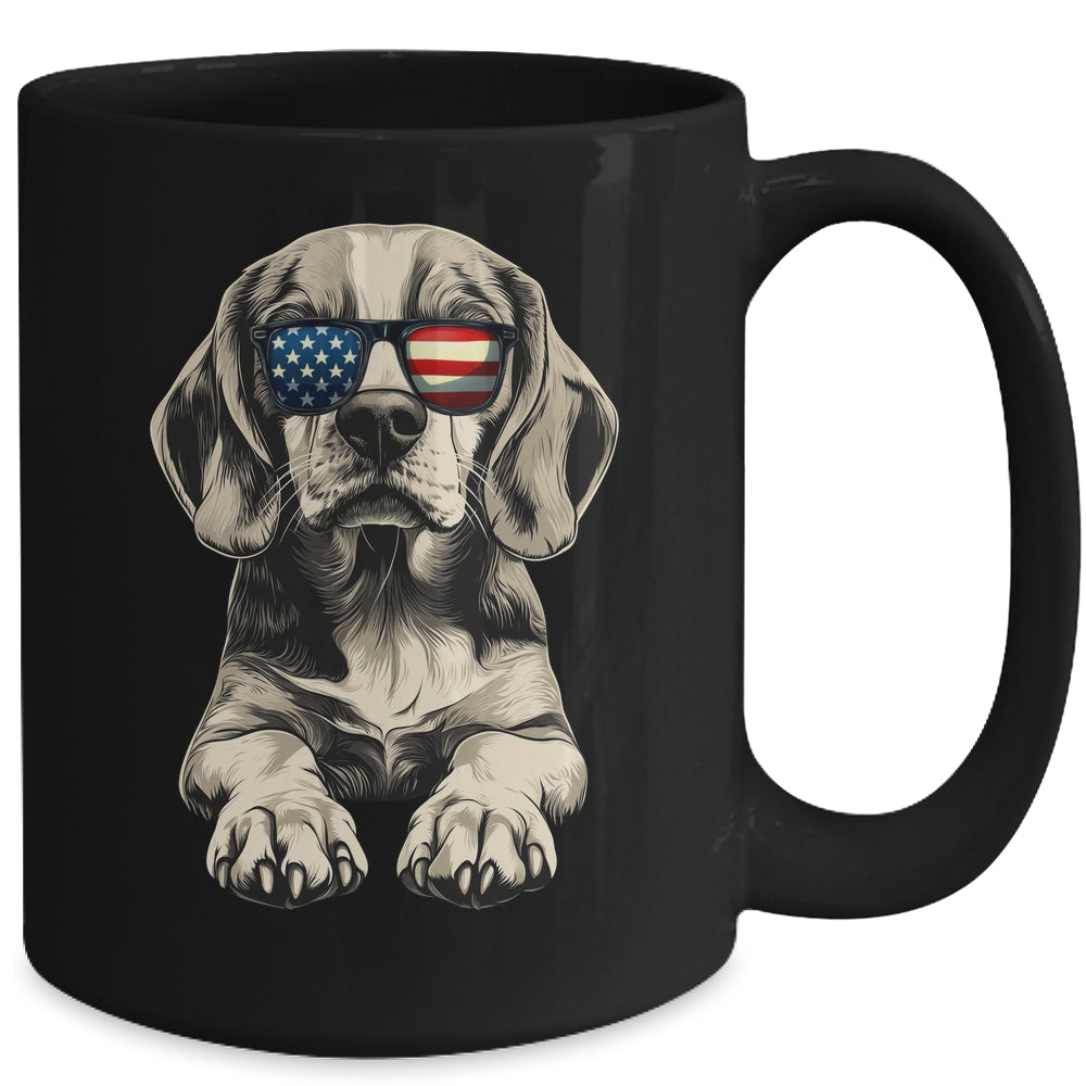 Patriotic Beagle Dog USA Flag 4th Of July Mug | teecentury