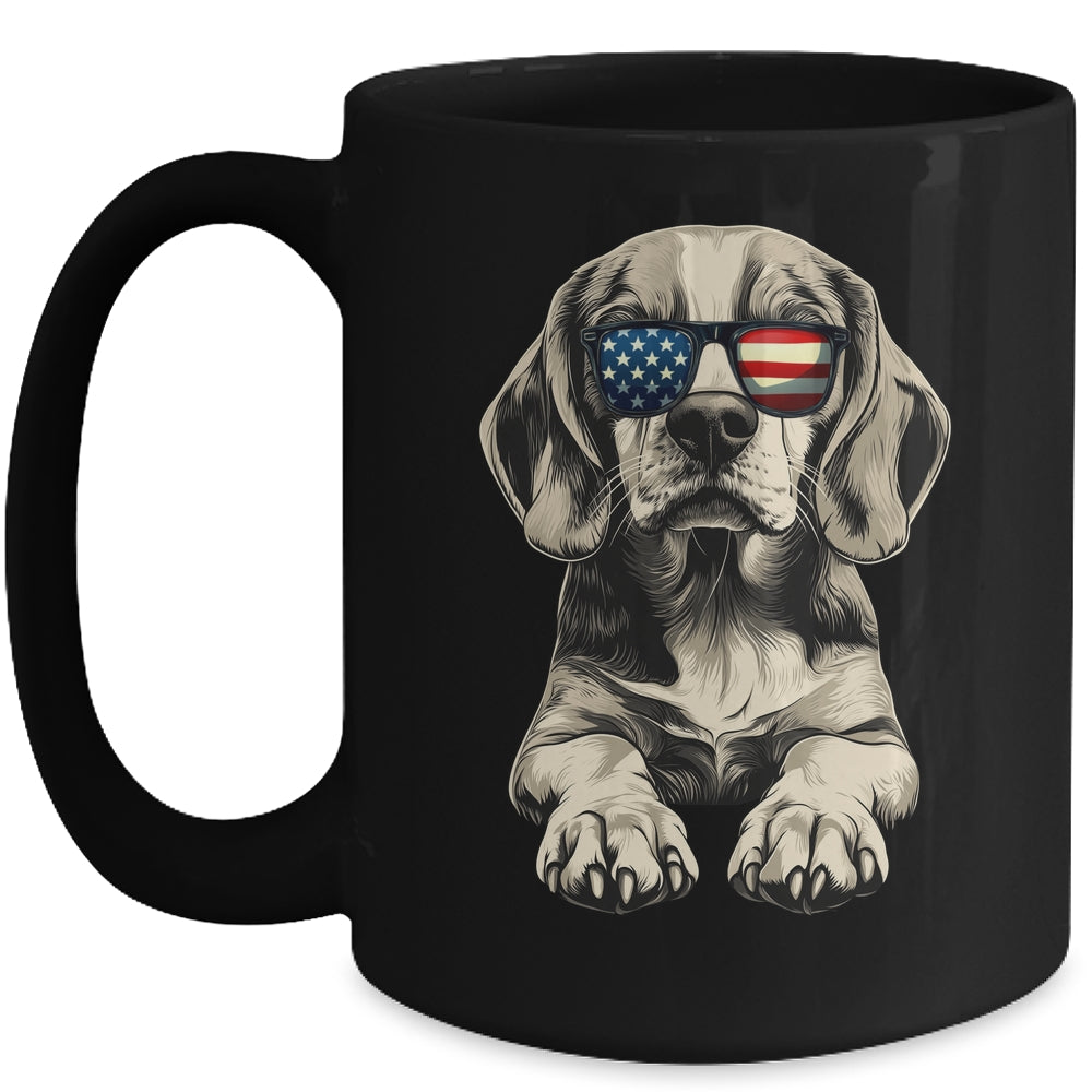 Patriotic Beagle Dog USA Flag 4th Of July Mug | teecentury