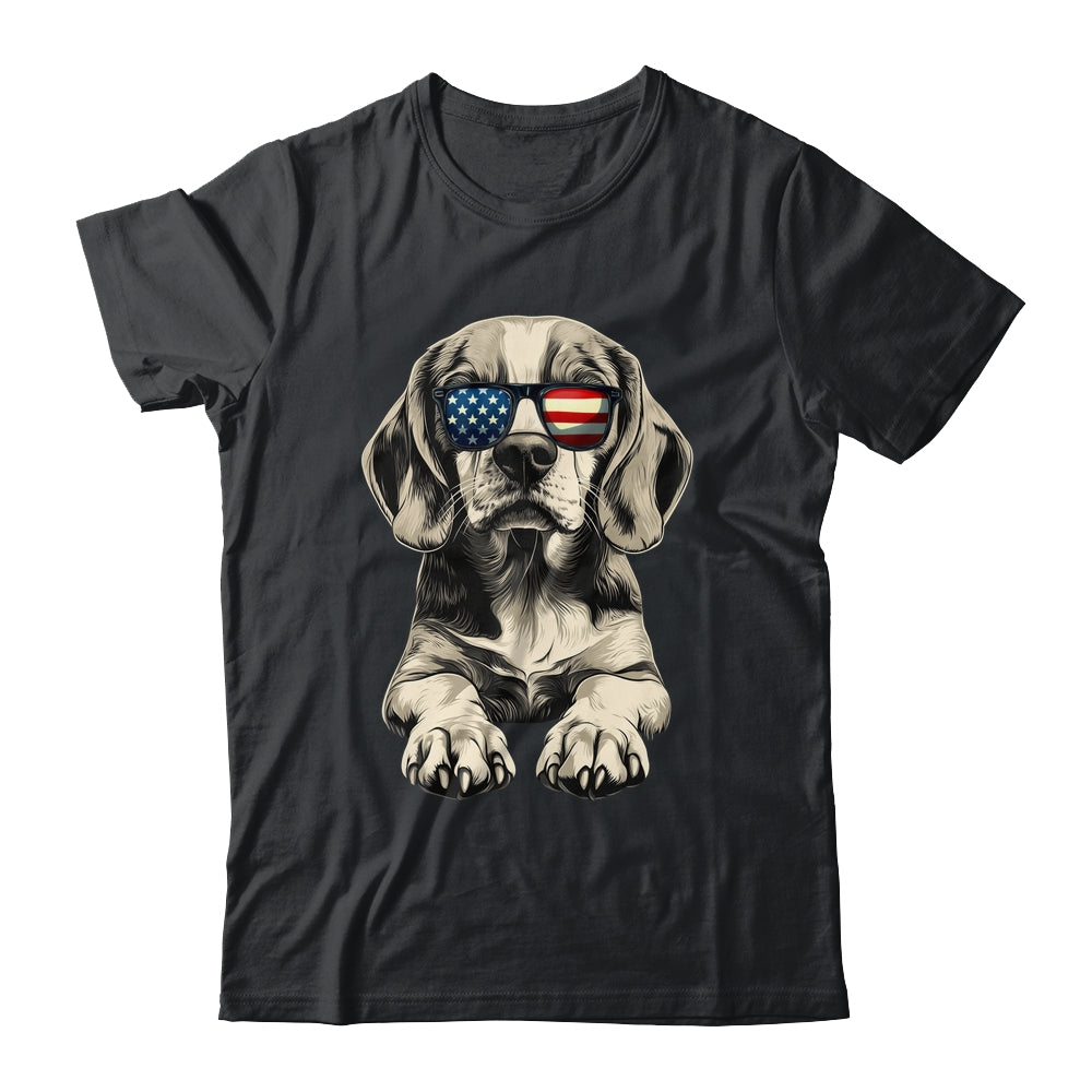 Patriotic Beagle Dog USA Flag 4th Of July Shirt & Tank Top | teecentury