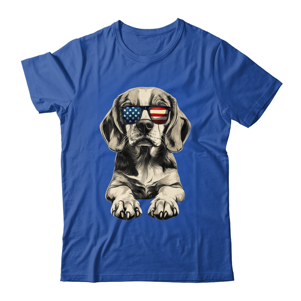 Patriotic Beagle Dog USA Flag 4th Of July Shirt & Tank Top | teecentury
