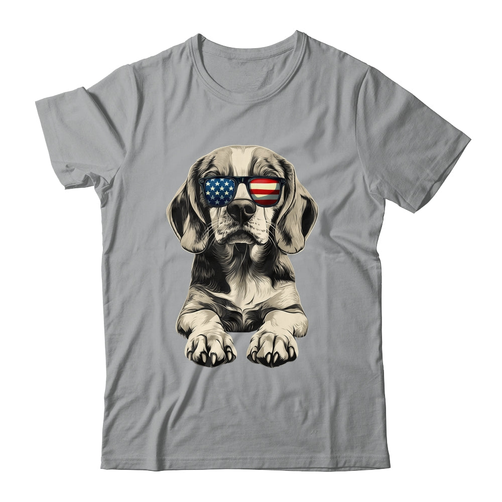 Patriotic Beagle Dog USA Flag 4th Of July Shirt & Tank Top | teecentury