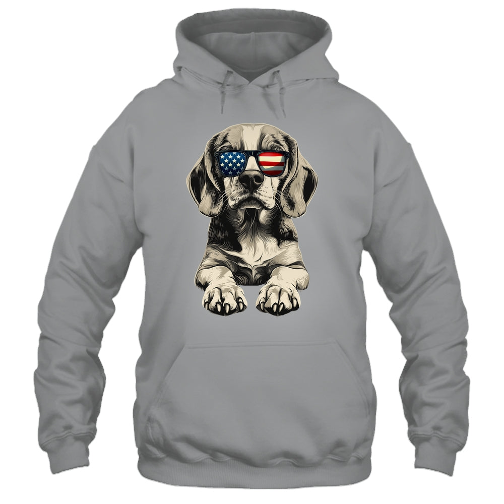 Patriotic Beagle Dog USA Flag 4th Of July Shirt & Tank Top | teecentury