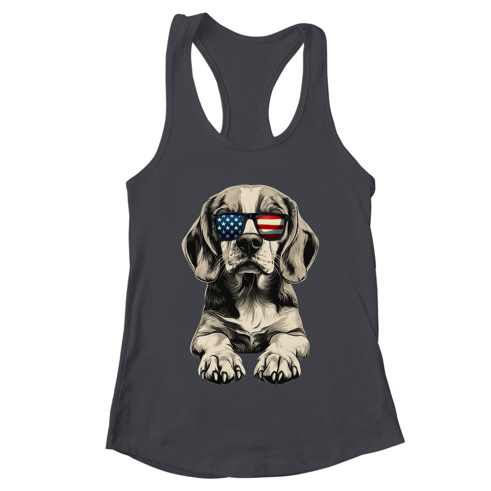 Patriotic Beagle Dog USA Flag 4th Of July Shirt & Tank Top | teecentury