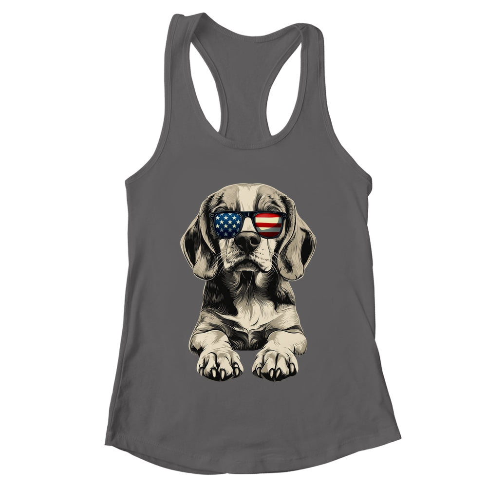 Patriotic Beagle Dog USA Flag 4th Of July Shirt & Tank Top | teecentury