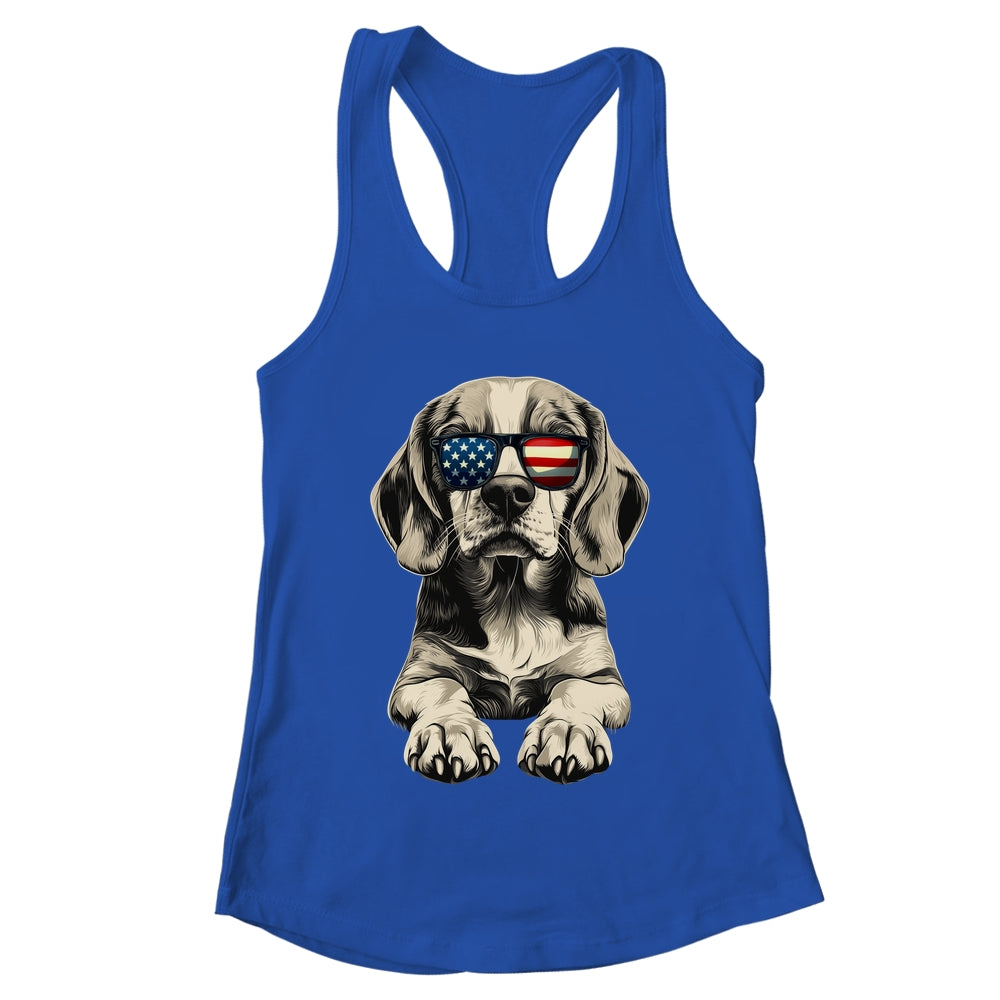 Patriotic Beagle Dog USA Flag 4th Of July Shirt & Tank Top | teecentury