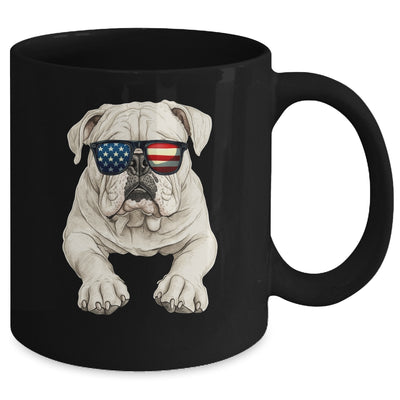 Patriotic Bulldog Dog USA Flag 4th Of July Mug | teecentury
